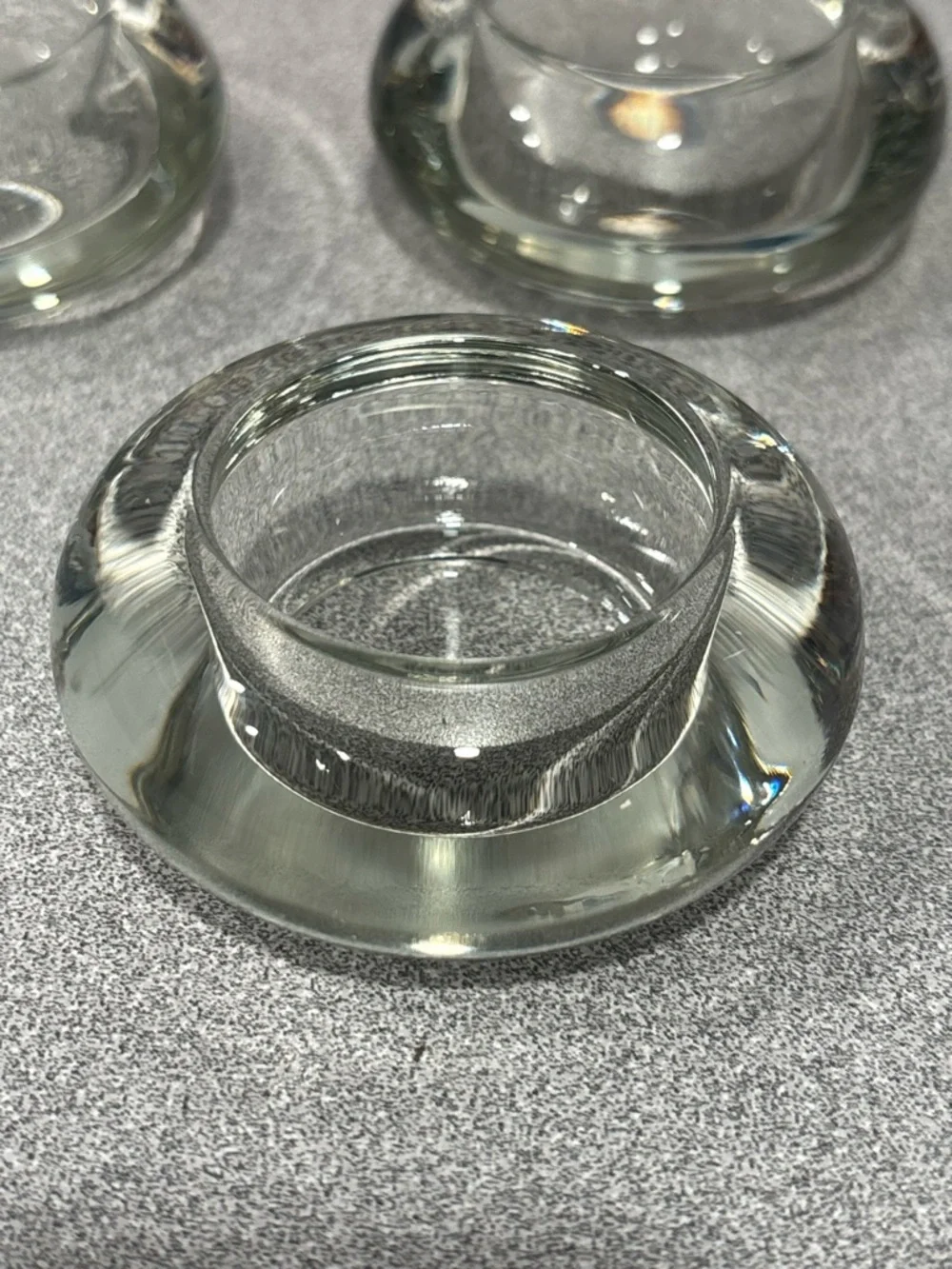 Clear Glass Tealight Holder - Modern Glass Candle Cup